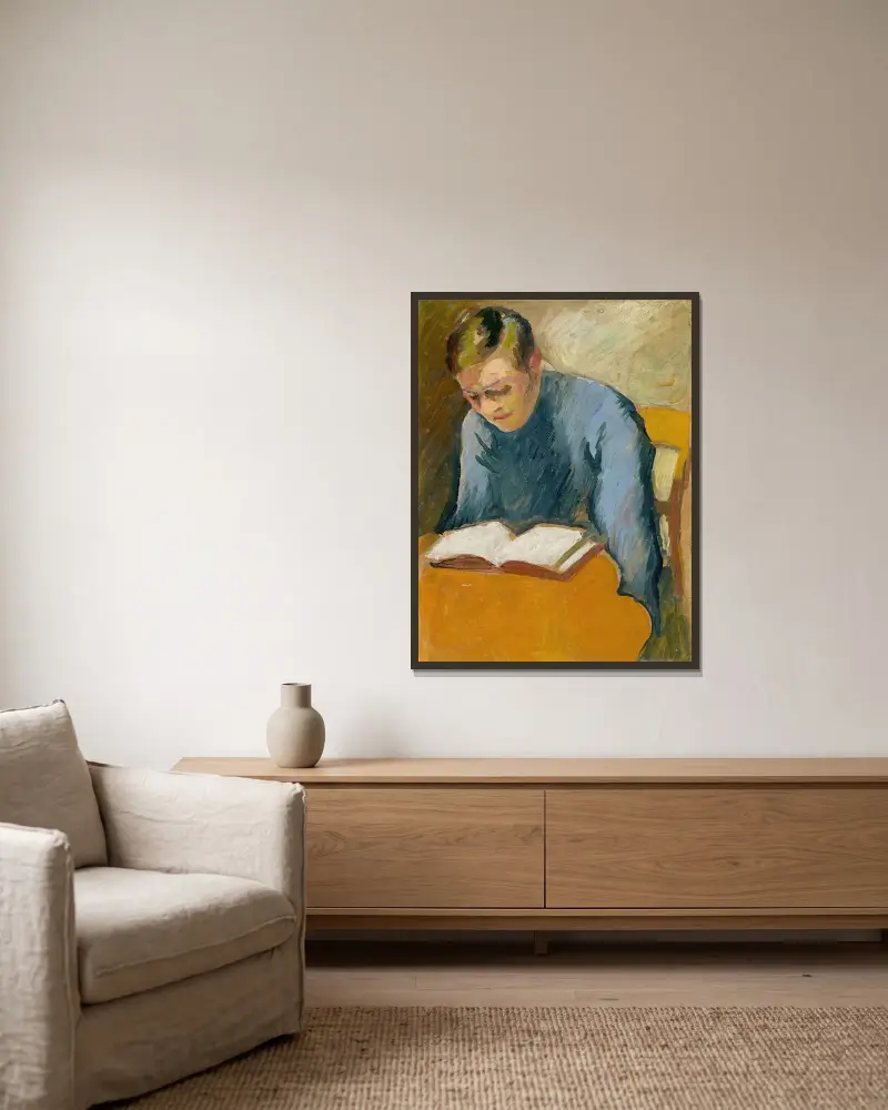 Portret Helmutha Mackego, August Macke w ramie na ścianie