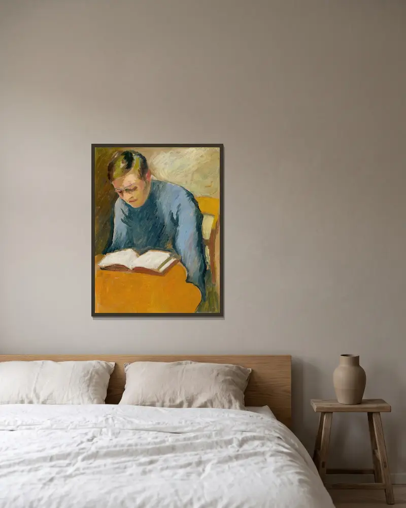 Portret Helmutha Mackego, August Macke w ramie na ścianie