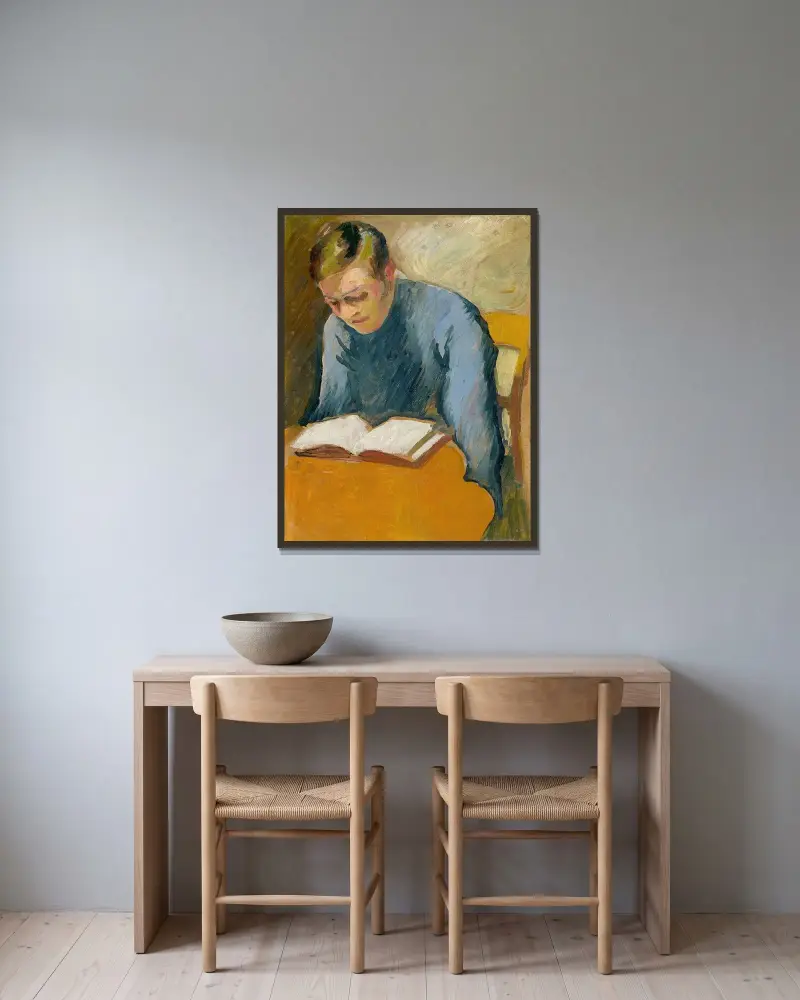 Portret Helmutha Mackego, August Macke w ramie na ścianie