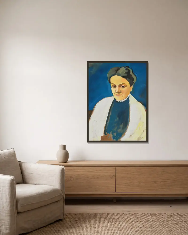 Portrétní studie Sofie Gerhardtové, August Macke v rámu na stěně