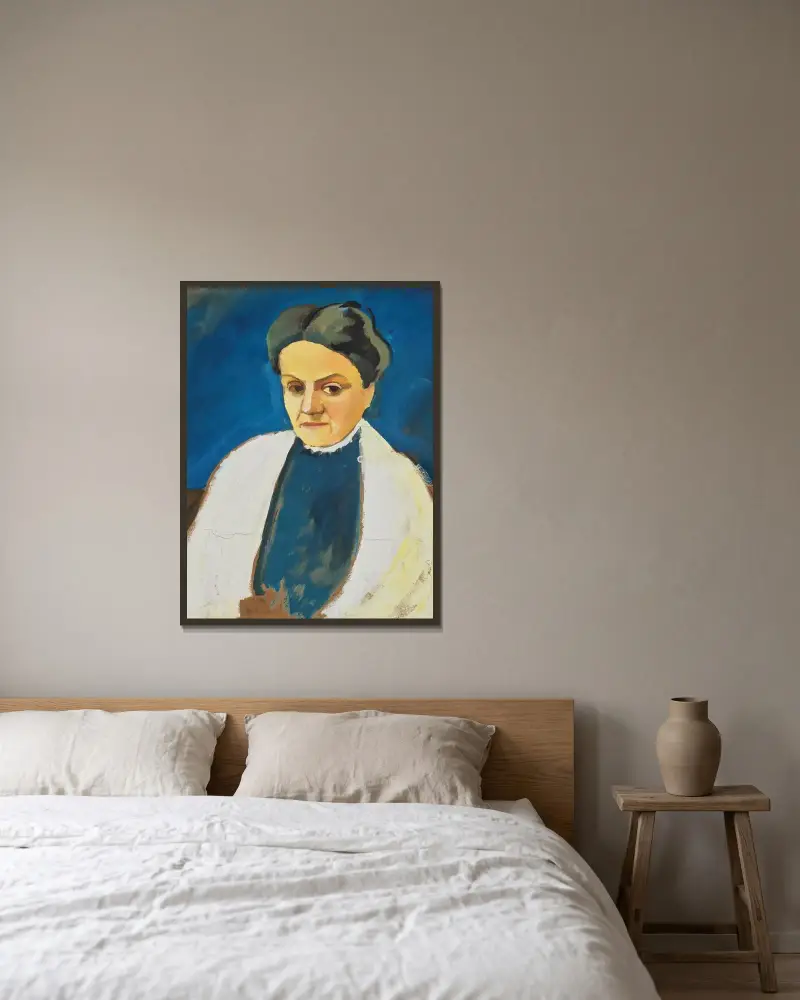 Portrétní studie Sofie Gerhardtové, August Macke v rámu na stěně