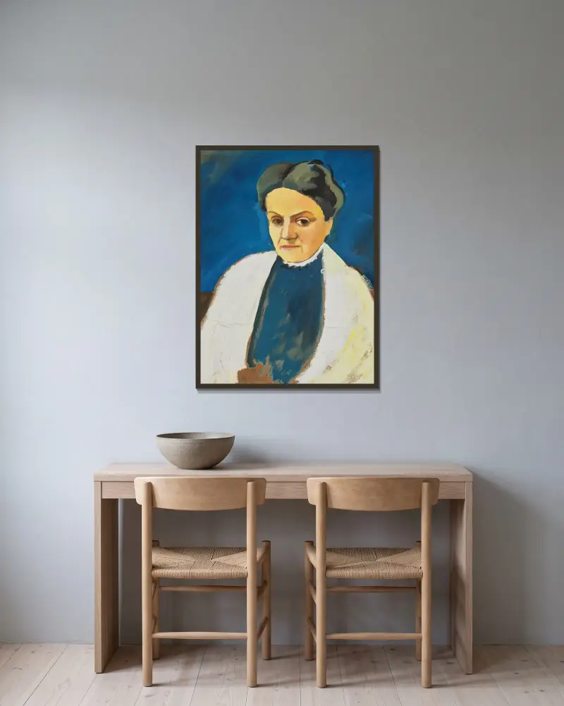 Portrétní studie Sofie Gerhardtové, August Macke v rámu na stěně