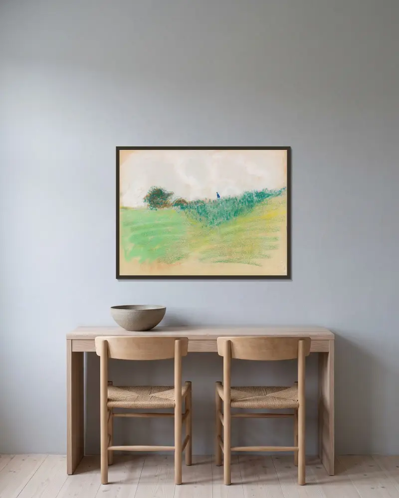 Weg am Kreuzberg bei Bonn av August Macke inramad på en vägg