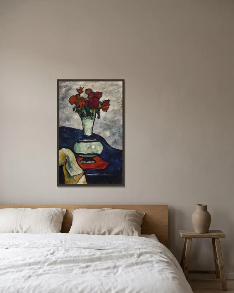 Vadnoucí květiny, August Macke v rámu na stěně
