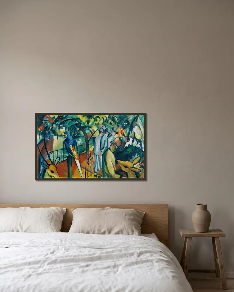 Ogród zoologiczny I, August Macke w ramie na ścianie