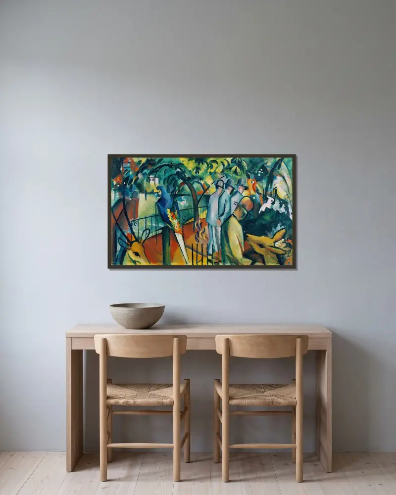 Ogród zoologiczny I, August Macke w ramie na ścianie