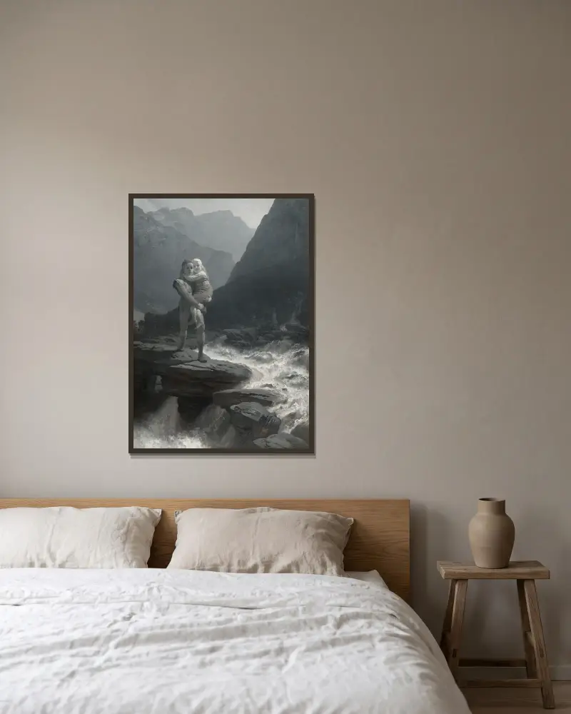 Frithiof a Ingeborg, August Malmström v rámu na stěně