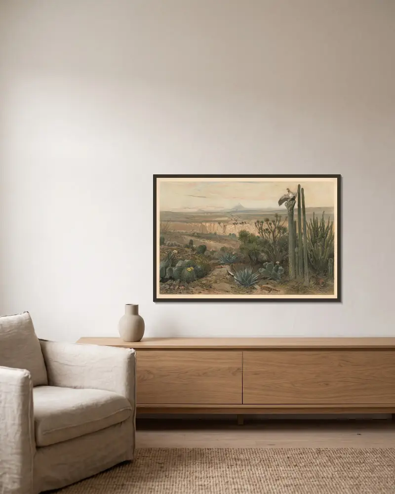 From the highlands of Mexico av August Specht inramad på en vägg