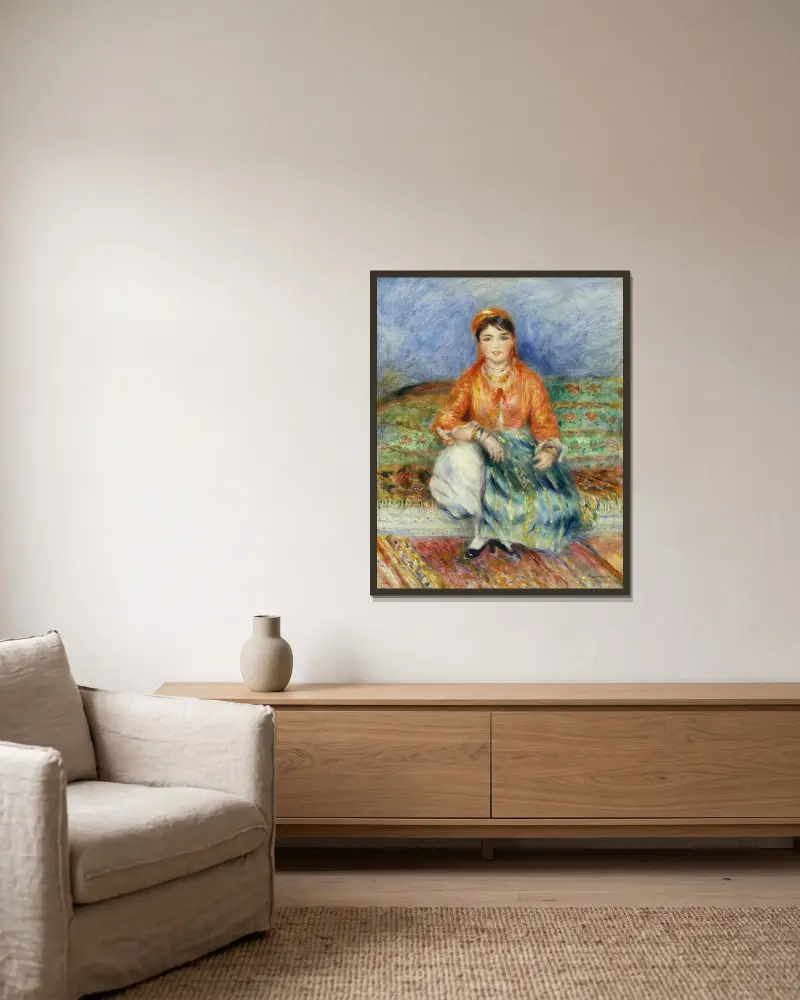 Algerian Girl av Pierre-Auguste Renoir inramad på en vägg