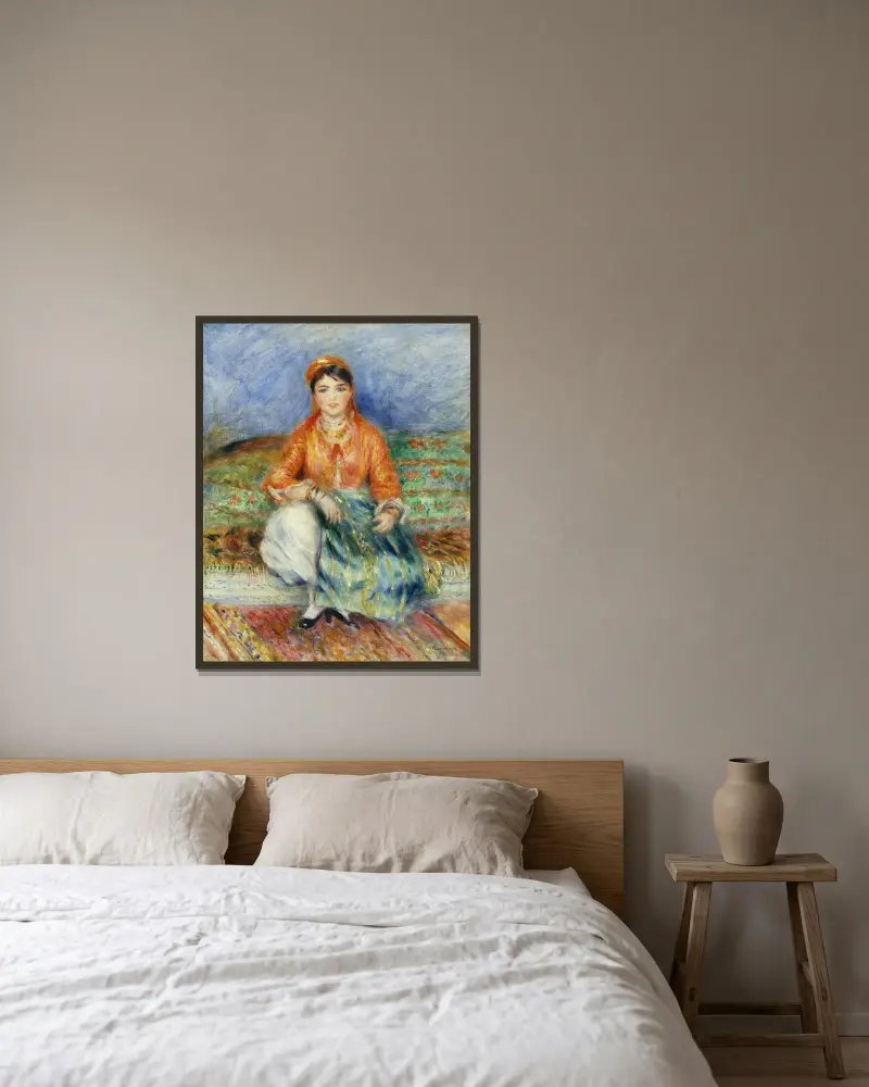 Algerian Girl av Pierre-Auguste Renoir inramad på en vägg