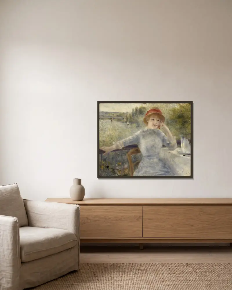 Alphonsine Fournaise, Pierre-Auguste Renoir w ramie na ścianie