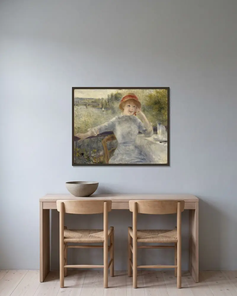Alphonsine Fournaise, Pierre-Auguste Renoir w ramie na ścianie