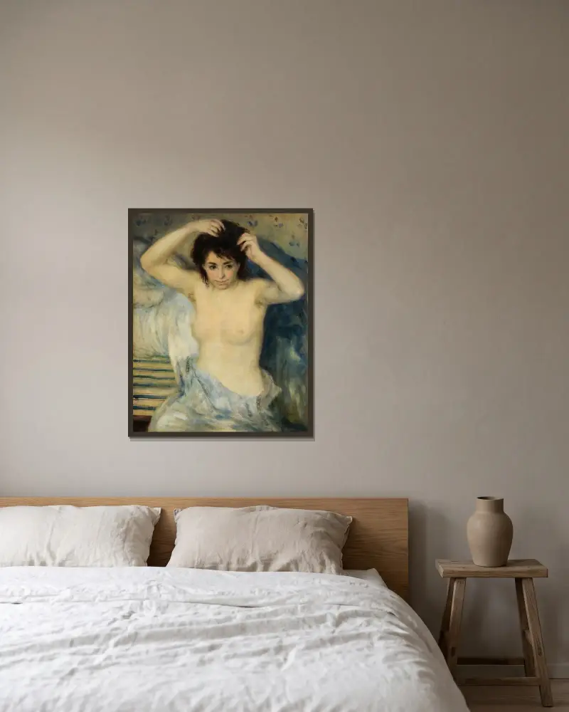 Před koupelí, Pierre-Auguste Renoir v rámu na stěně