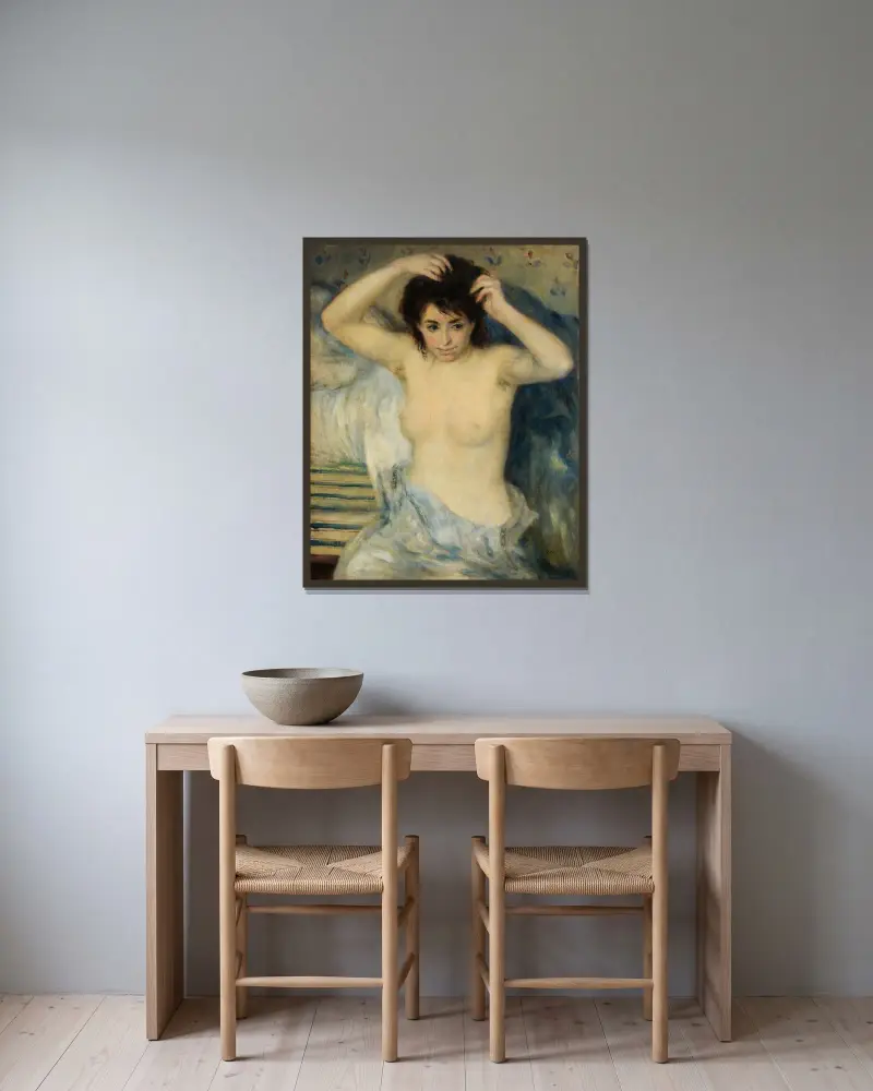 Před koupelí, Pierre-Auguste Renoir v rámu na stěně