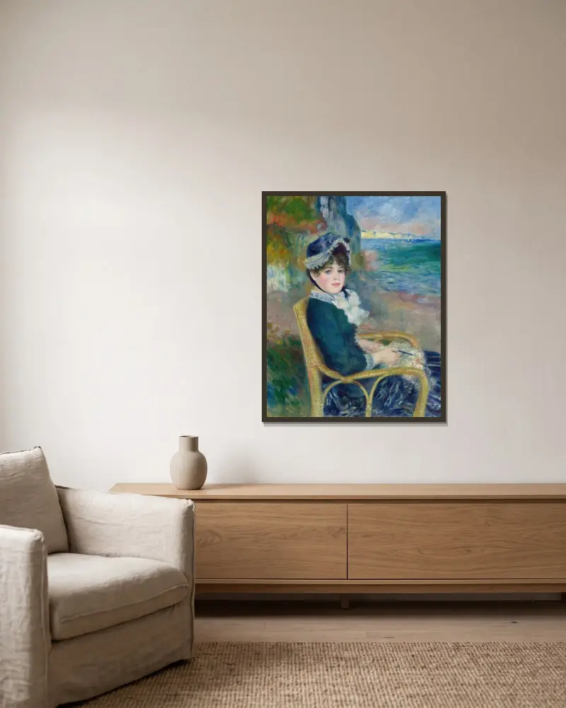 U moře, Pierre-Auguste Renoir v rámu na stěně