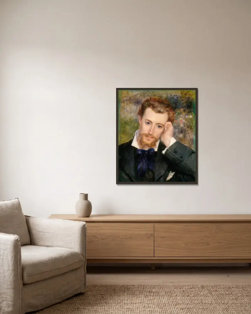 Eugène Murer (Hyacinthe-Eugène Meunier, 1841–1906), Pierre-Auguste Renoir v rámu na stěně