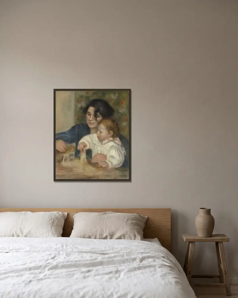 Gabriela i Jean, Pierre-Auguste Renoir w ramie na ścianie