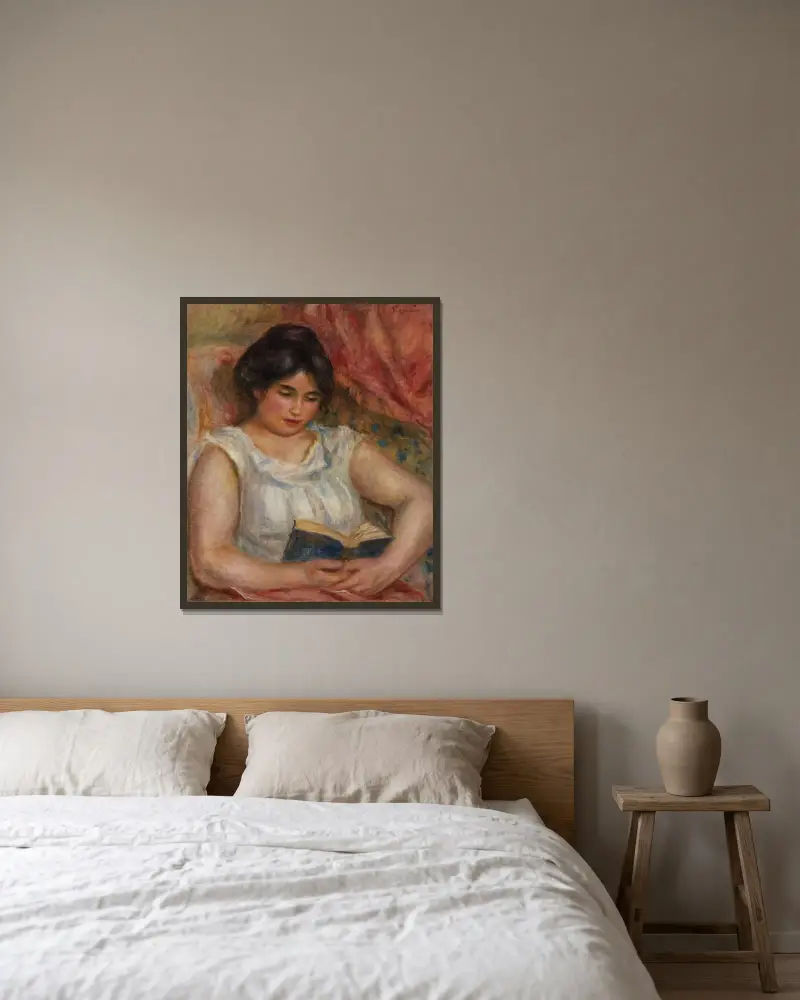 Gabrielle czytająca, Pierre-Auguste Renoir w ramie na ścianie