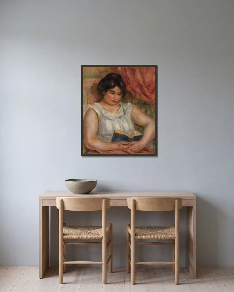 Gabrielle czytająca, Pierre-Auguste Renoir w ramie na ścianie