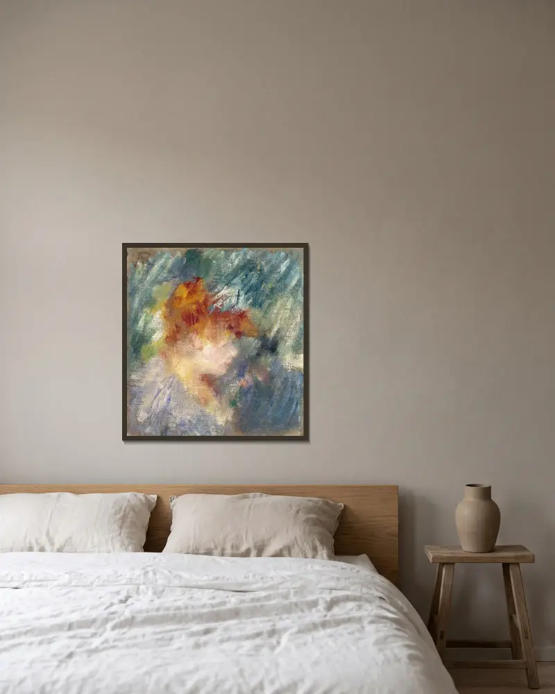 Jeanne Samary von Pierre-Auguste Renoir gerahmt an einer Wand