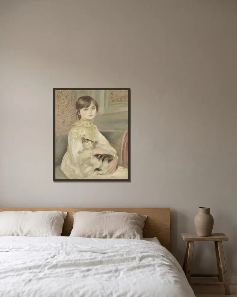 Julie Manet von Pierre-Auguste Renoir gerahmt an einer Wand