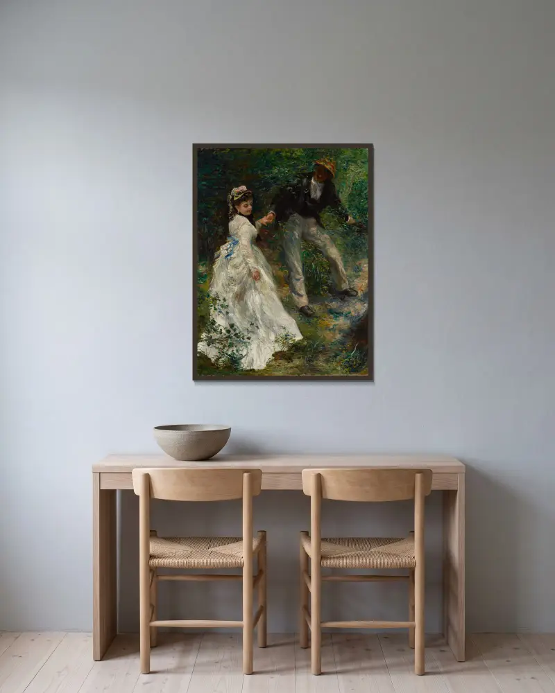 Promenaden, Pierre-Auguste Renoir v rámu na stěně