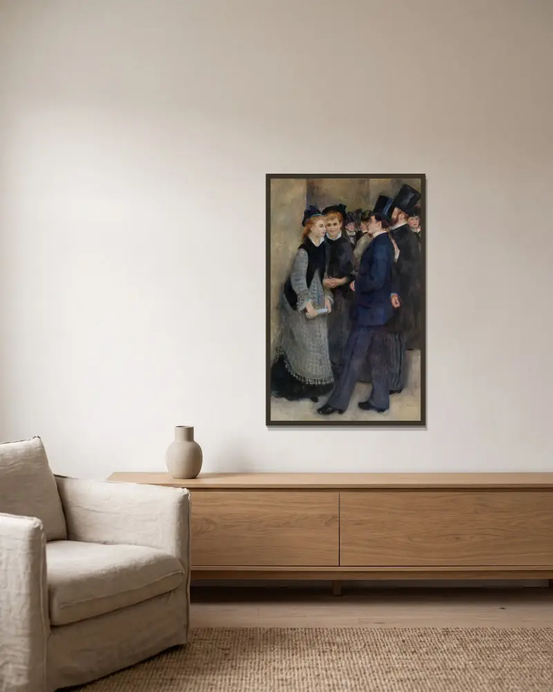 Odchod z konzervatoře, Pierre-Auguste Renoir v rámu na stěně