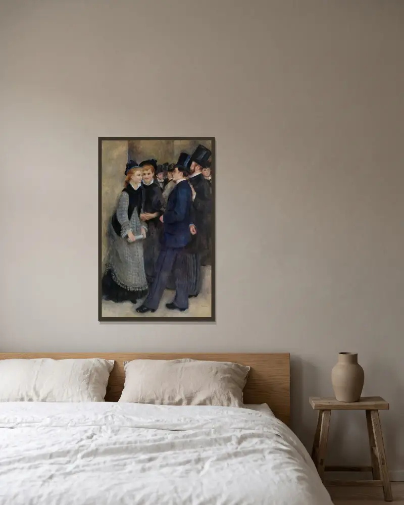 Odchod z konzervatoře, Pierre-Auguste Renoir v rámu na stěně