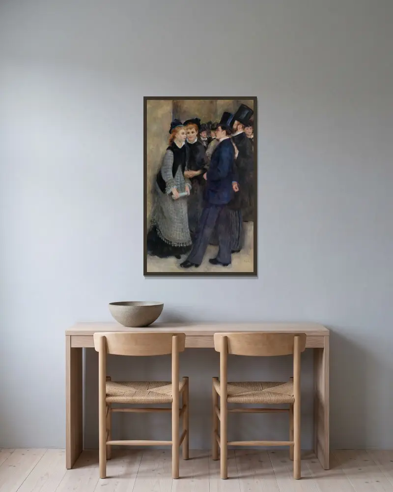 Odchod z konzervatoře, Pierre-Auguste Renoir v rámu na stěně