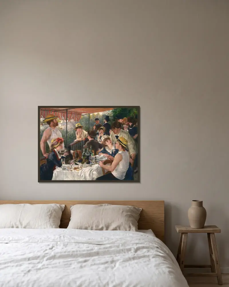 Das Frühstück der Ruderer von Pierre-Auguste Renoir gerahmt an einer Wand