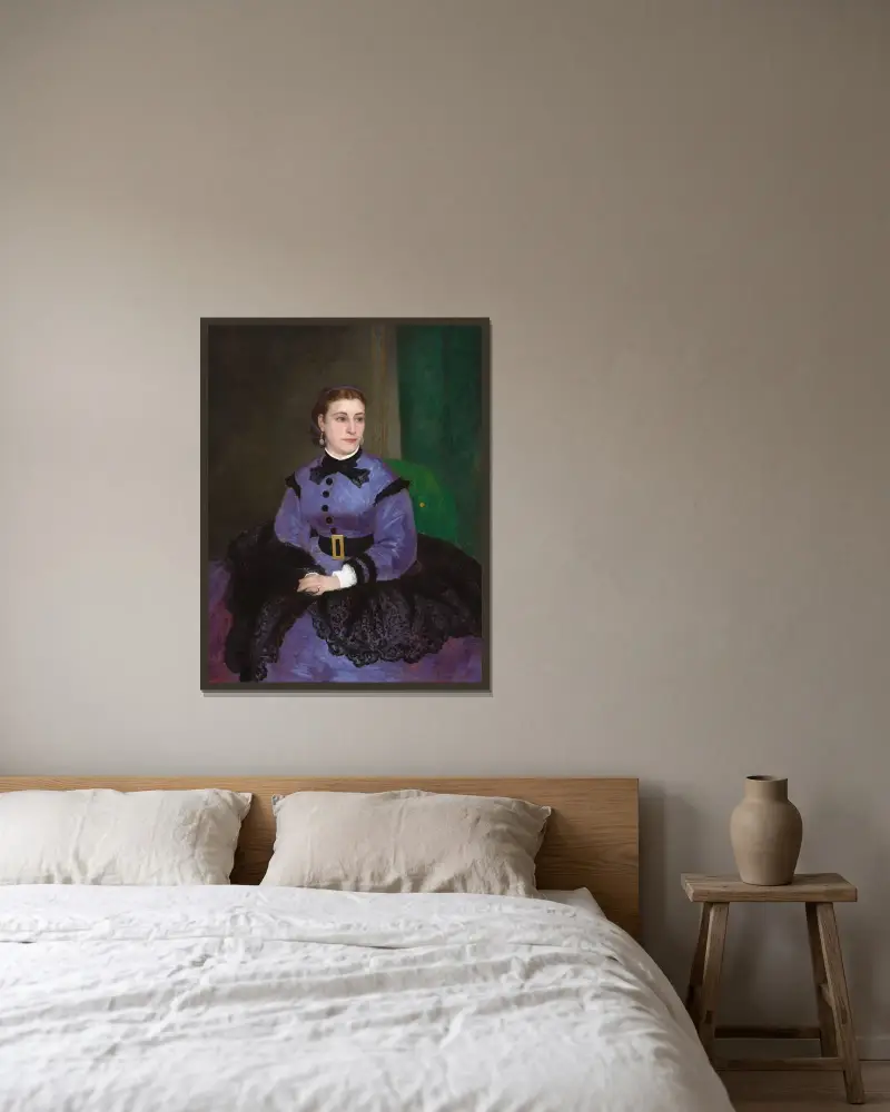 Mademoiselle Sicot av Pierre-Auguste Renoir inramad på en vägg