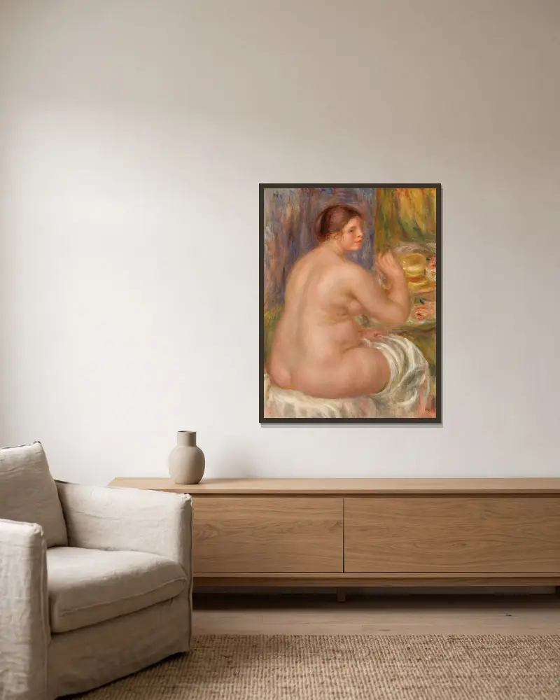 Akt zezadu, Pierre-Auguste Renoir v rámu na stěně