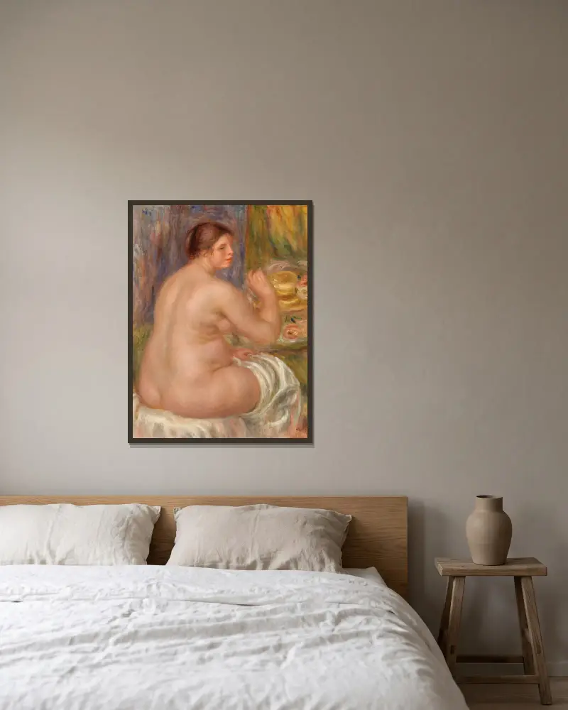 Akt zezadu, Pierre-Auguste Renoir v rámu na stěně