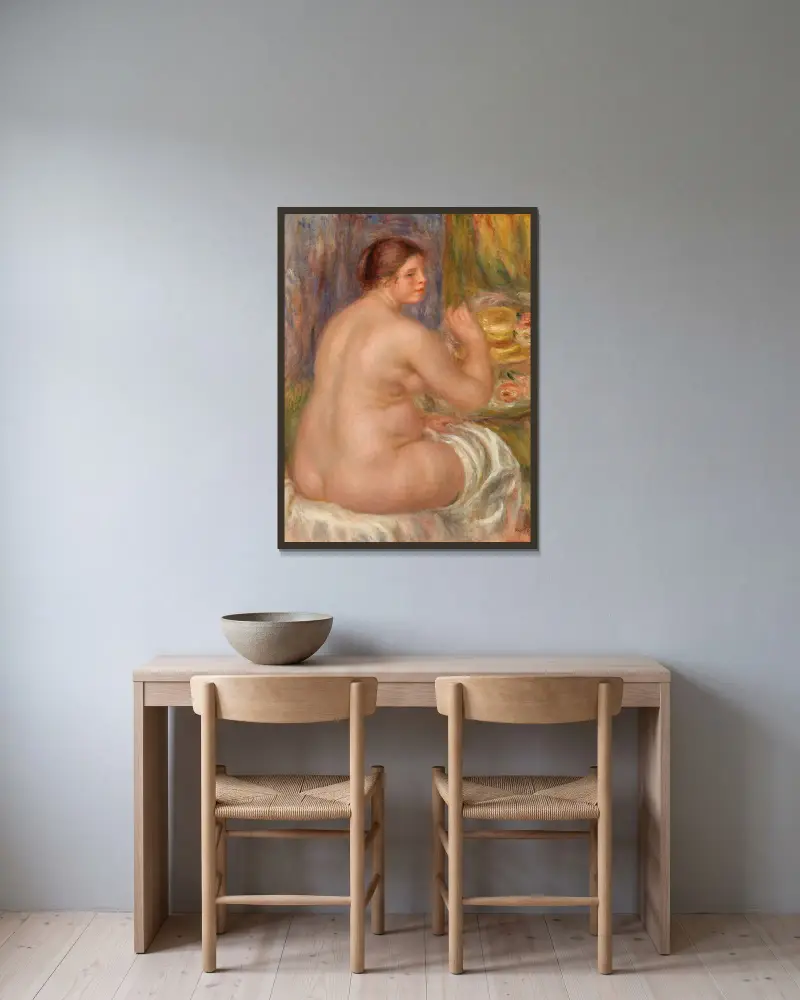 Akt zezadu, Pierre-Auguste Renoir v rámu na stěně