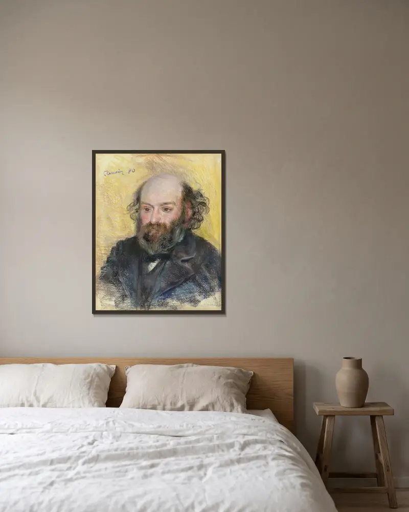 Portrét Cézanna, Pierre-Auguste Renoir v rámu na stěně