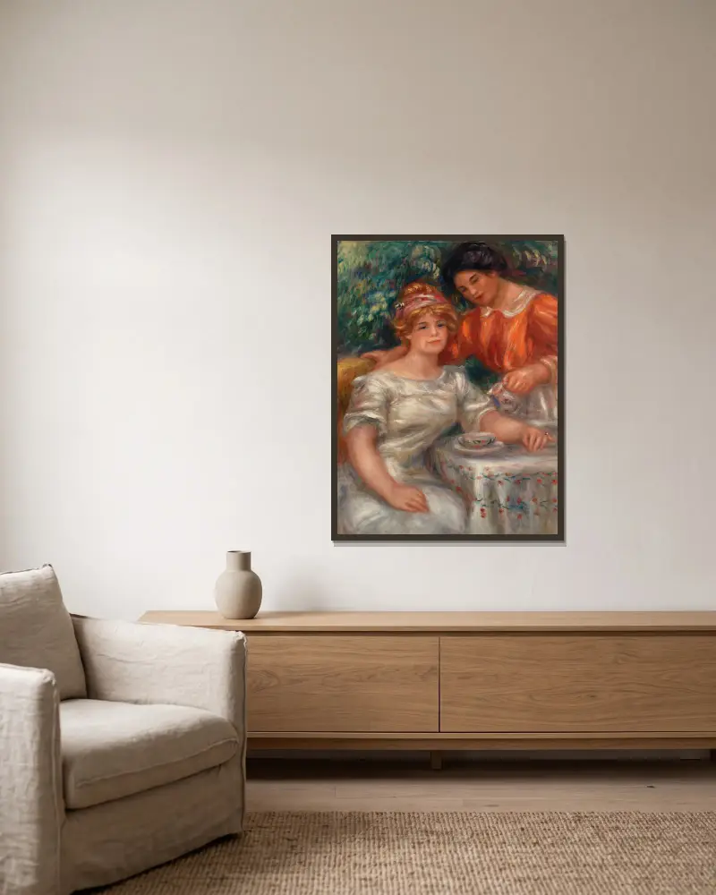 Čajový čas, Pierre-Auguste Renoir v rámu na stěně