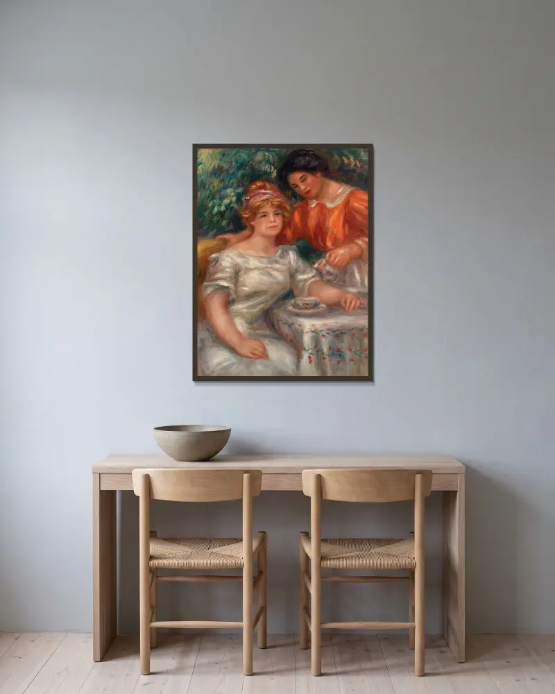 Čajový čas, Pierre-Auguste Renoir v rámu na stěně