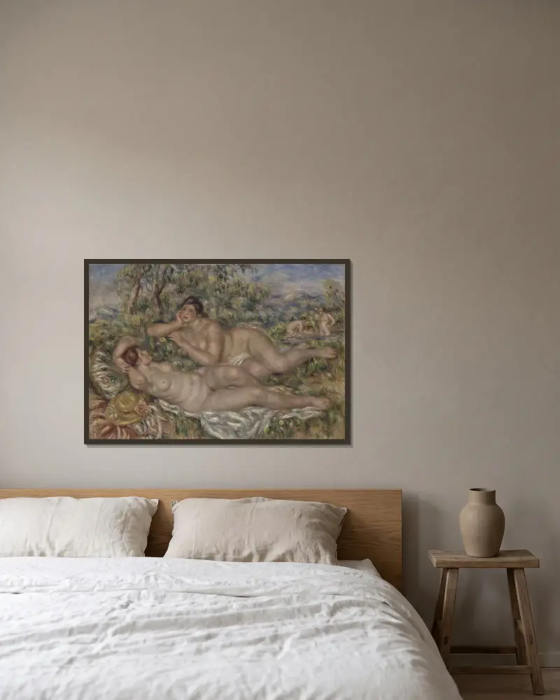 Koupající se – č. 2, Pierre-Auguste Renoir v rámu na stěně