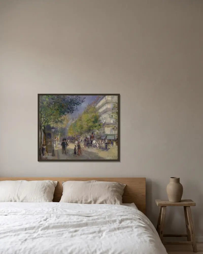 Les Grands Boulevards, Pierre-Auguste Renoir v rámu na stěně