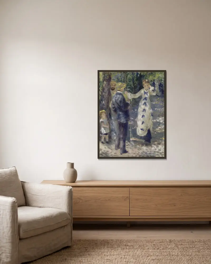 Houpačka, Pierre-Auguste Renoir v rámu na stěně
