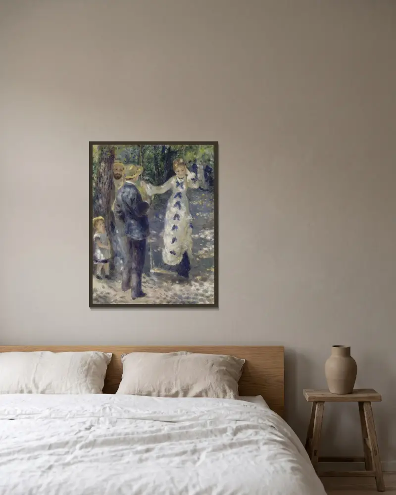 Houpačka, Pierre-Auguste Renoir v rámu na stěně