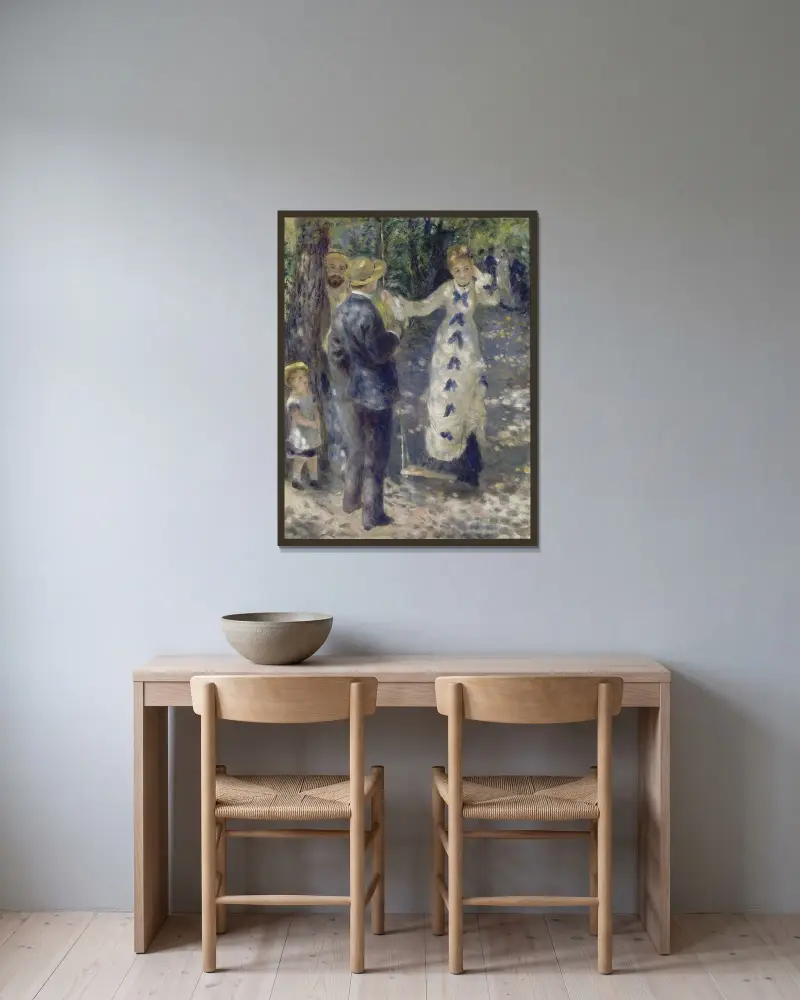 Houpačka, Pierre-Auguste Renoir v rámu na stěně