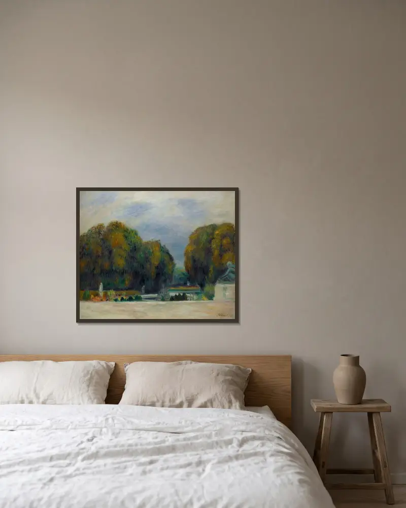 Versailles von Pierre-Auguste Renoir gerahmt an einer Wand