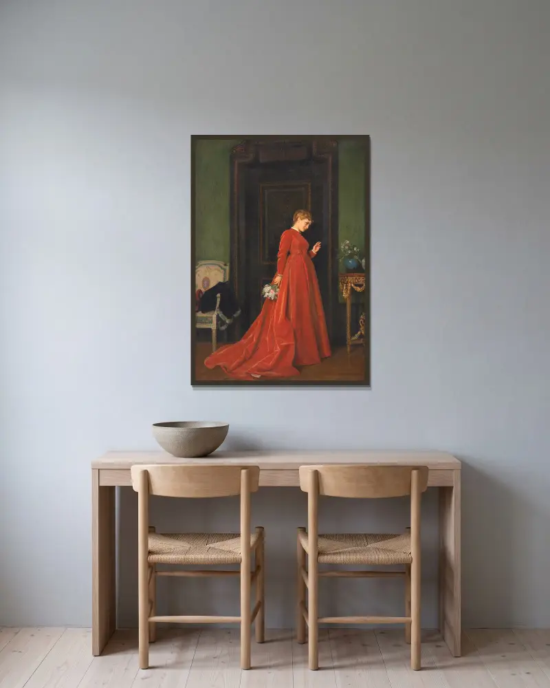 Ein sanftes Klopfen von Auguste Toulmouche gerahmt an einer Wand