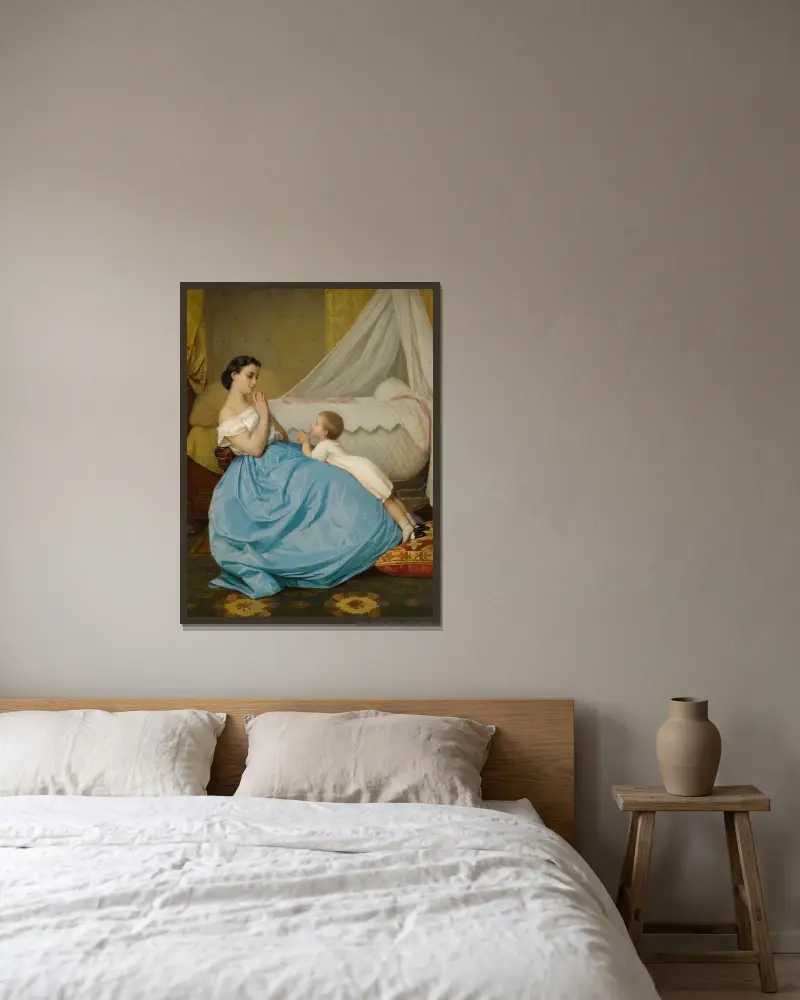 Modlitwa, Auguste Toulmouche w ramie na ścianie