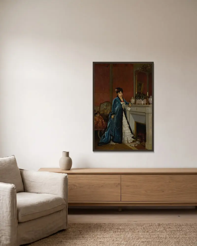 Wieści z daleka, Auguste Toulmouche w ramie na ścianie