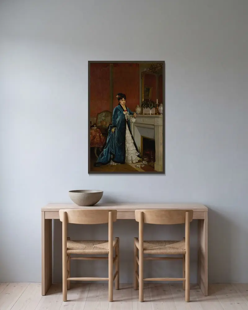 Wieści z daleka, Auguste Toulmouche w ramie na ścianie