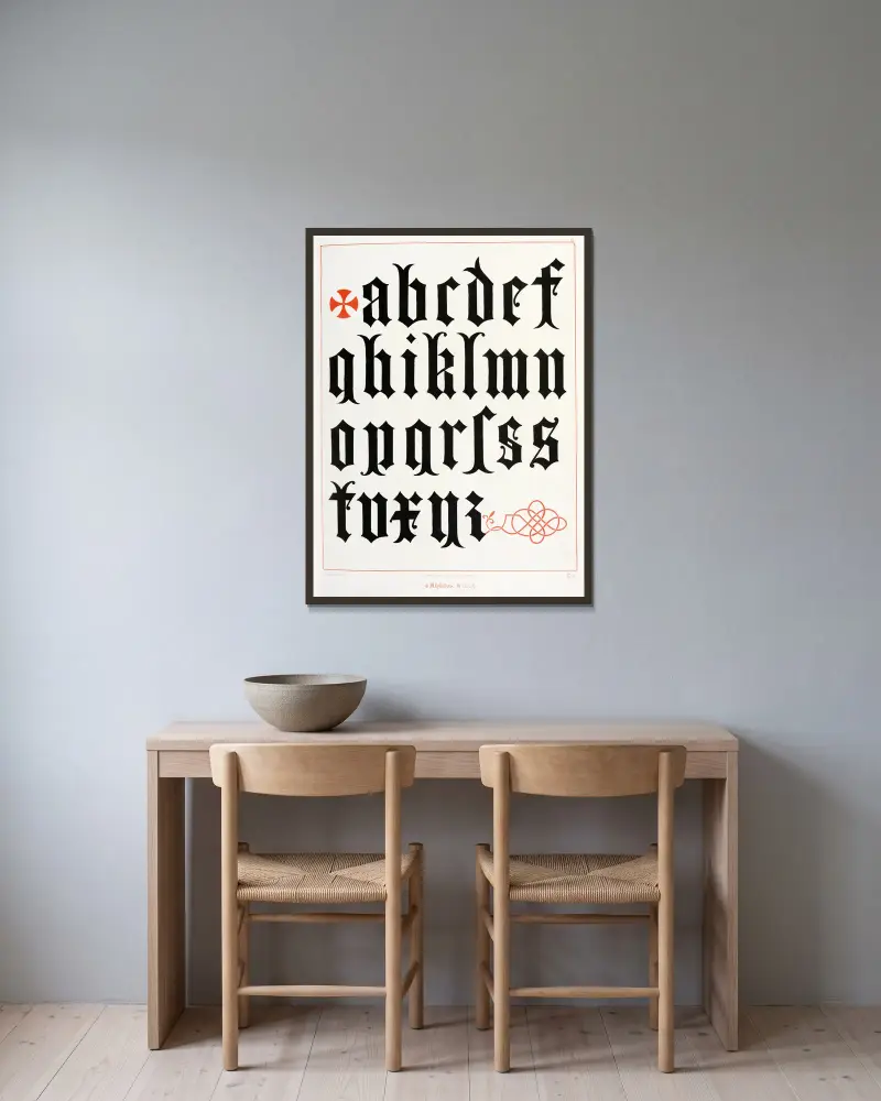 Abecedy 3, Augustus Pugin v rámu na stěně