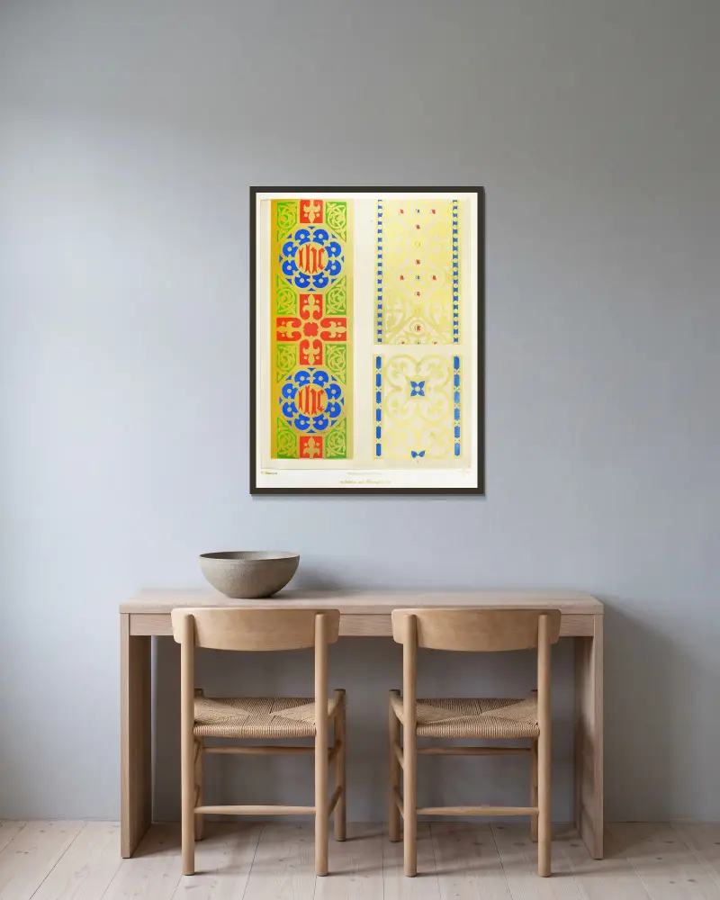 Stolen und Manipeln 2 von Augustus Pugin gerahmt an einer Wand