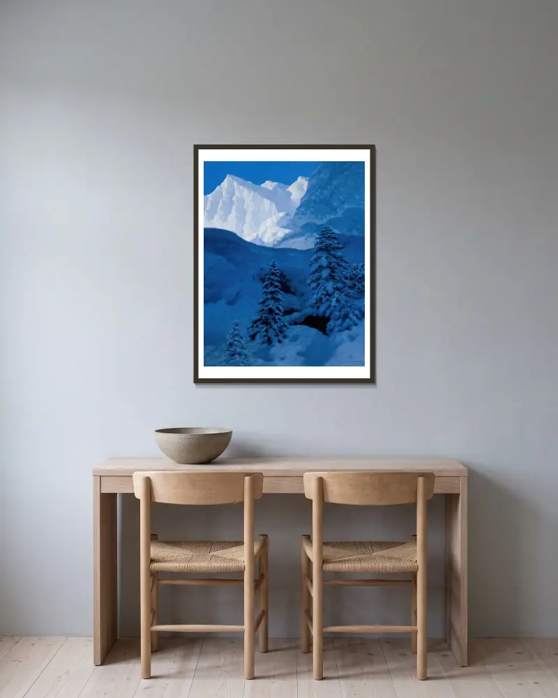 Nest of Winter av Stanisław Witkiewicz inramad på en vägg